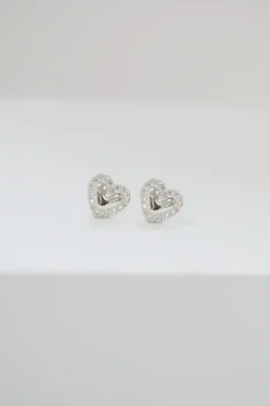 Simply Silver Sterling Silver 925 With Cubic Zirconia Wrapped In Love Intertwined Drop Earrings