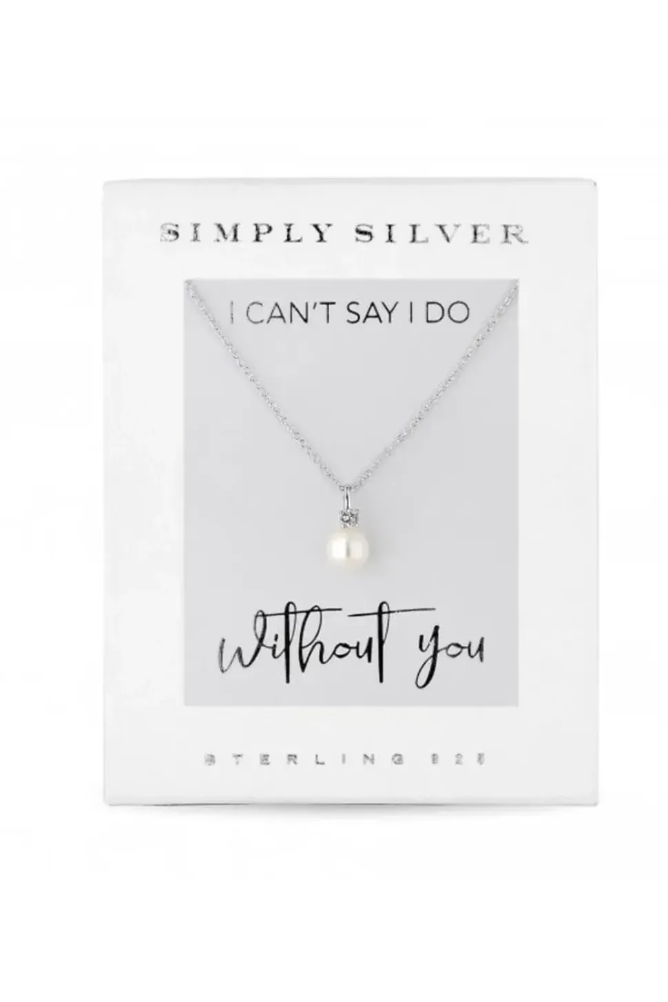 Simply Silver Sterling silver 925 with Freshwater Pearl Necklace - Gift Boxed