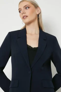 Single Breasted Button Detail Blazer