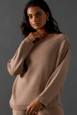 Slash Neck Slouchy Jumper