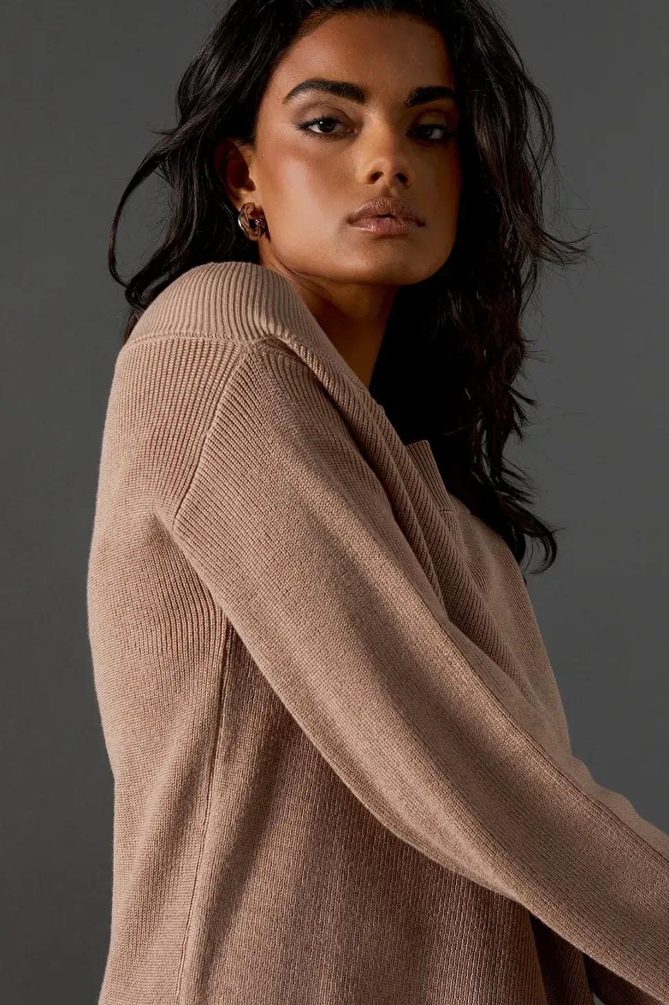 Slash Neck Slouchy Jumper