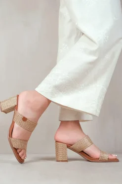 Slayed' Statement Platform Strappy Block High Heels