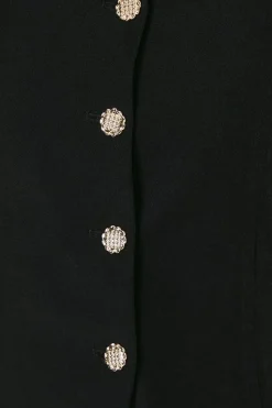 Sleeveless Collar Detail Blazer