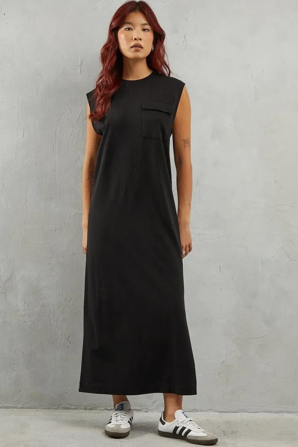 Sleeveless T-shirt Midi Dress
