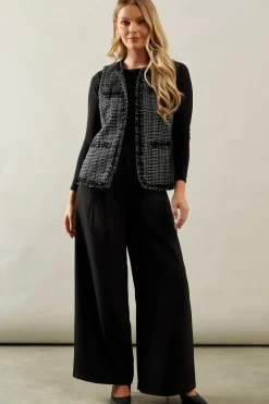 Sleeveless Tweed Jacket