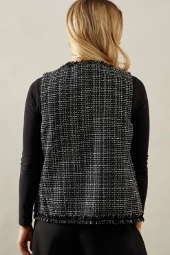 Sleeveless Tweed Jacket