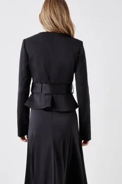 Slim Fit Belted Jacket