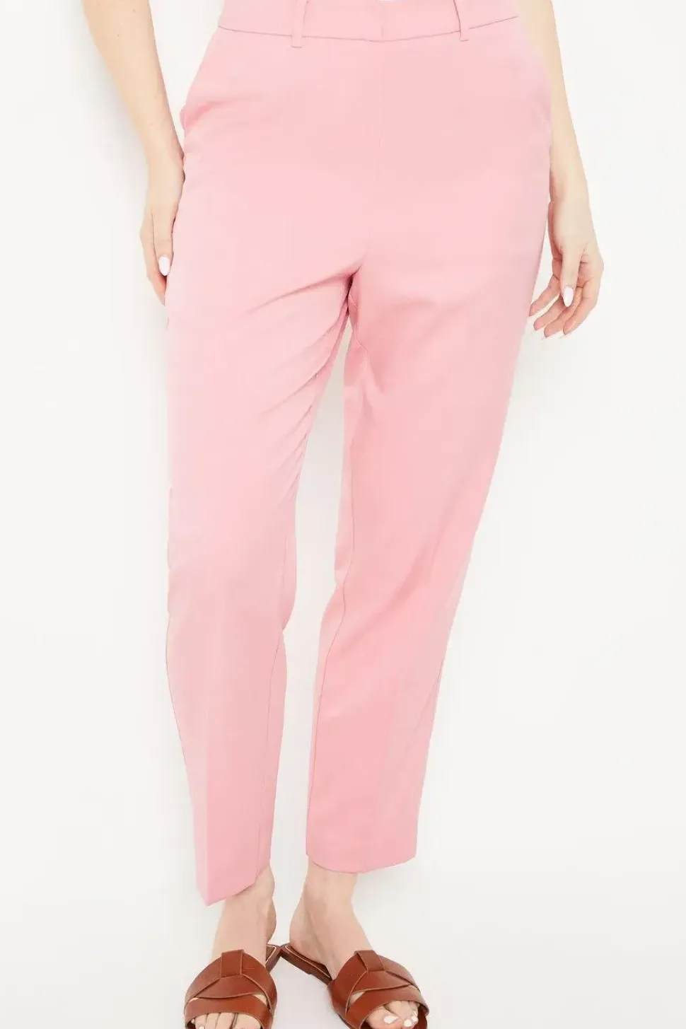 Slim Leg Cropped Trousers