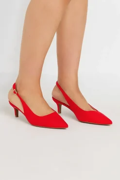 Slingback Kitten Heel Court Shoes