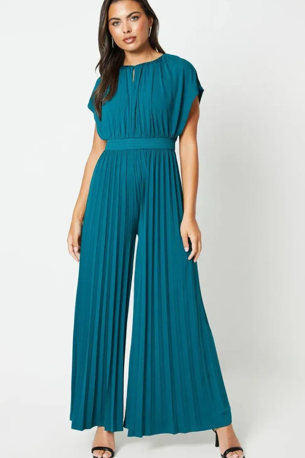 Slinky Jersey Pleated Jumpsuit