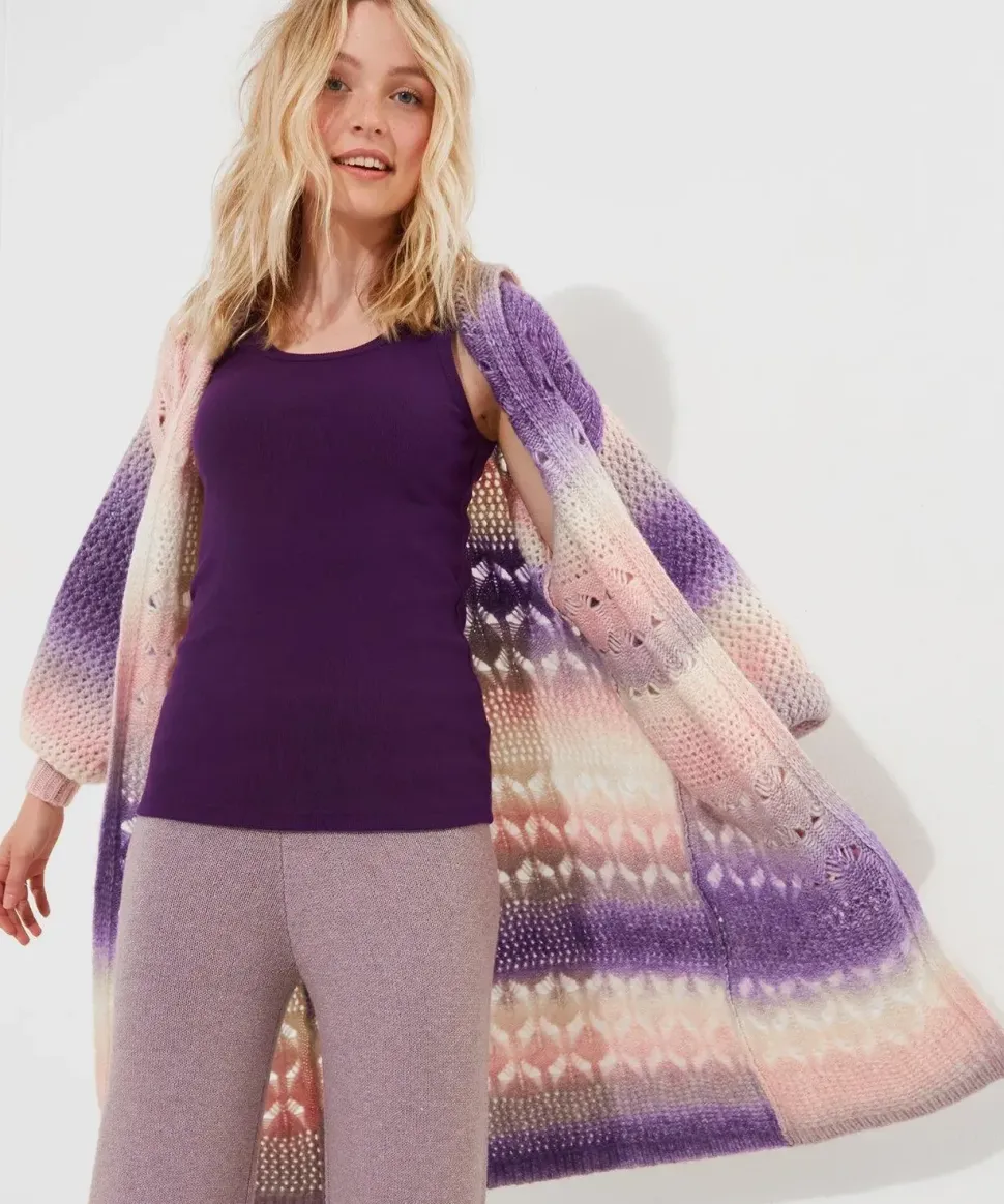 Sloe Joes Ombre Longline Cardigan