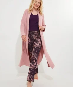 Sloe Joes Rib-Knit Longline Cardigan