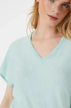 Slouchy V Neck Knitted Tee