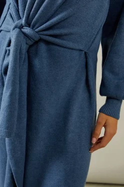 Slouchy Wrap Midi Jumper Dress
