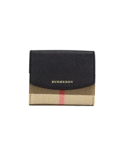 Small Vintage Check Leather Wallet
