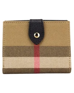 Small Vintage Check Leather Wallet
