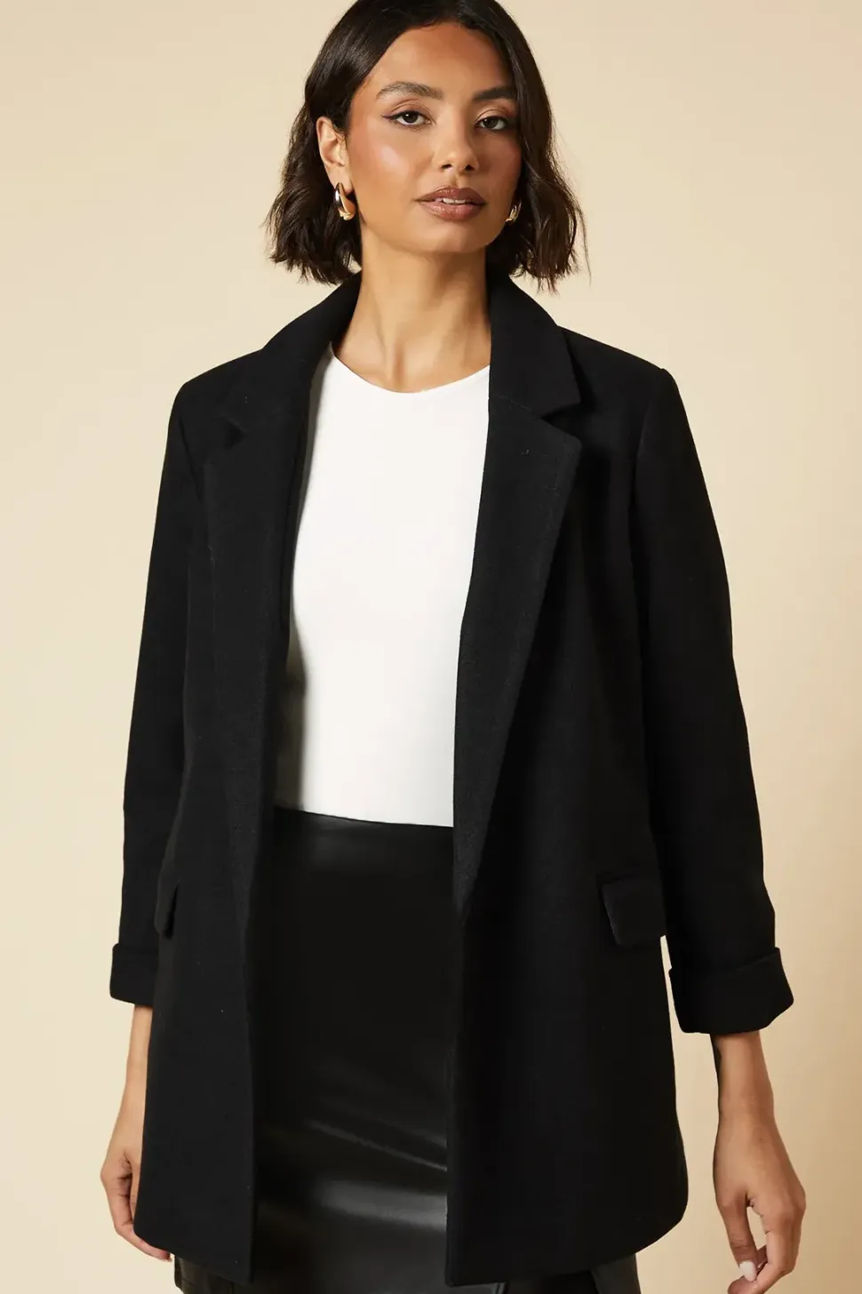 Smart Pocket Detail Blazer Coat
