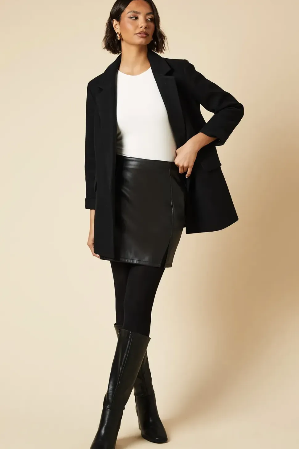 Smart Pocket Detail Blazer Coat