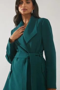 Smart Short Belted Wrap Coat