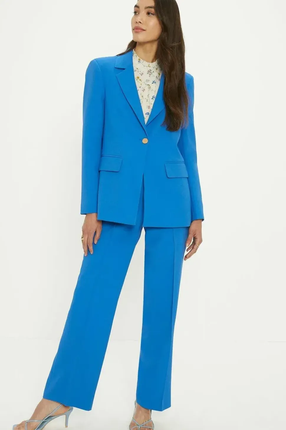 Smart Tailored Button Detail Blazer