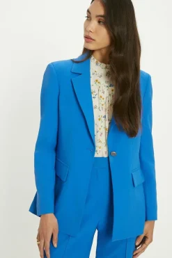 Smart Tailored Button Detail Blazer
