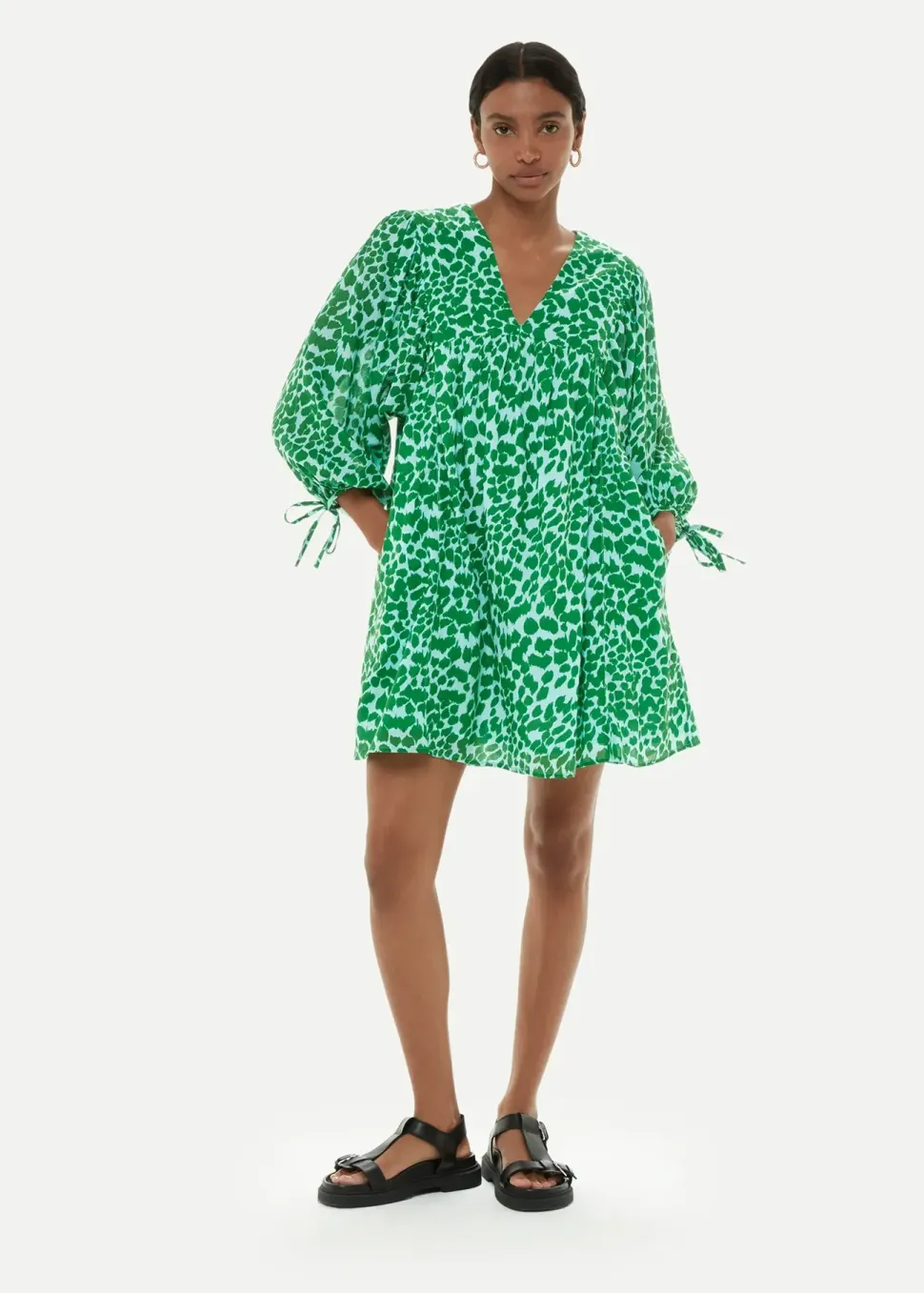 Smooth Leopard Trapeze Dress-