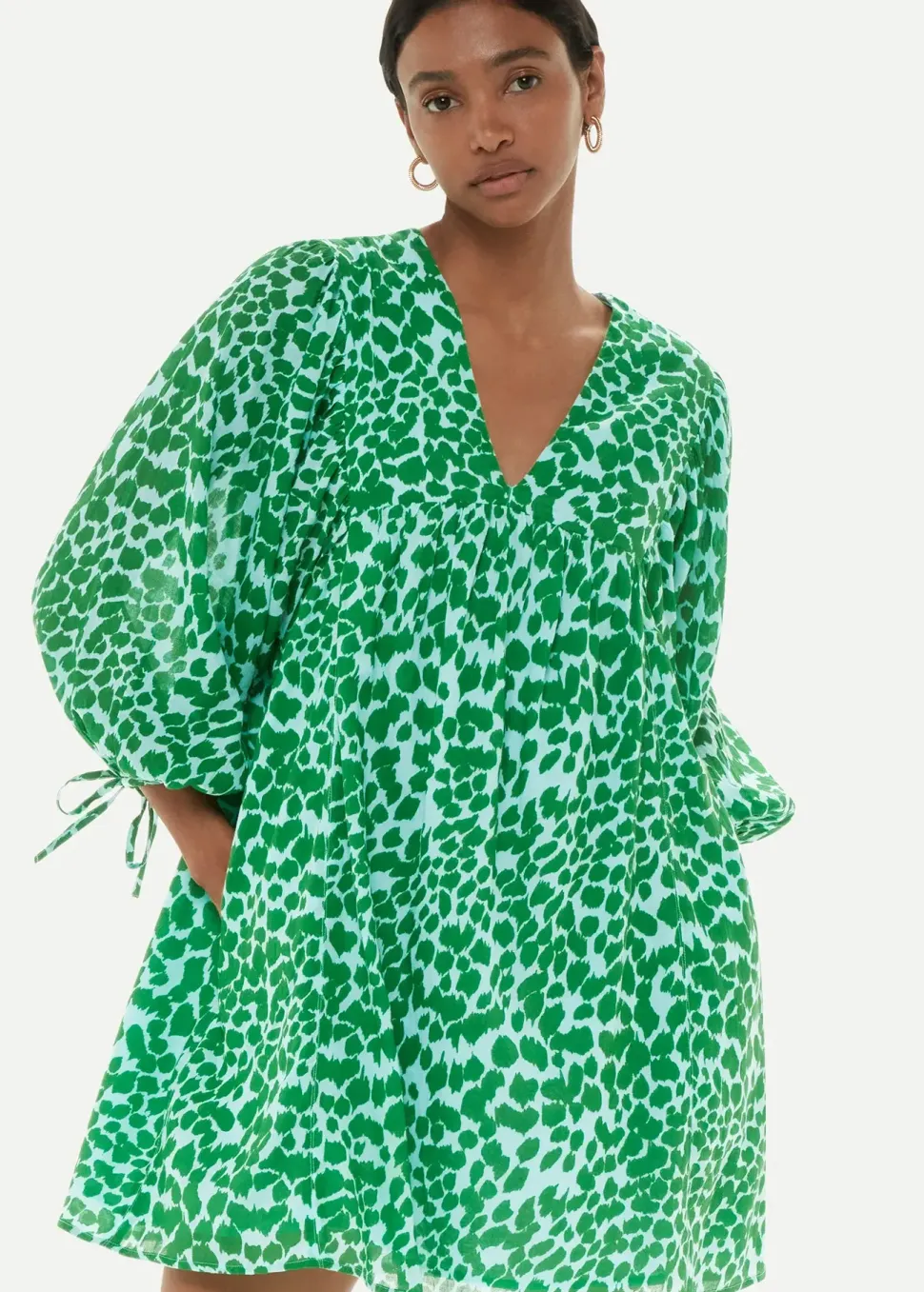 Smooth Leopard Trapeze Dress-