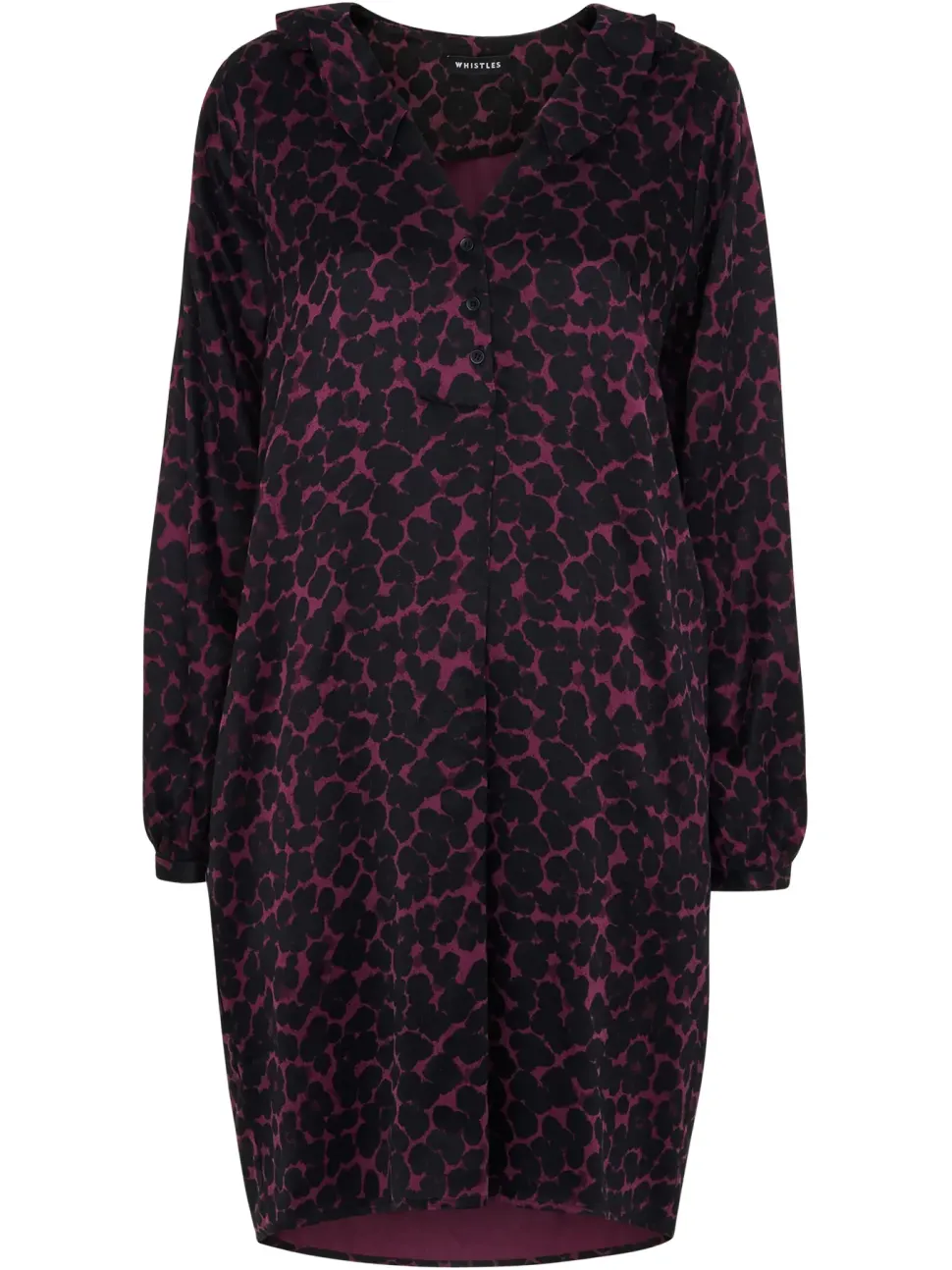 Smudge Animal Frill Dress-Animal Print