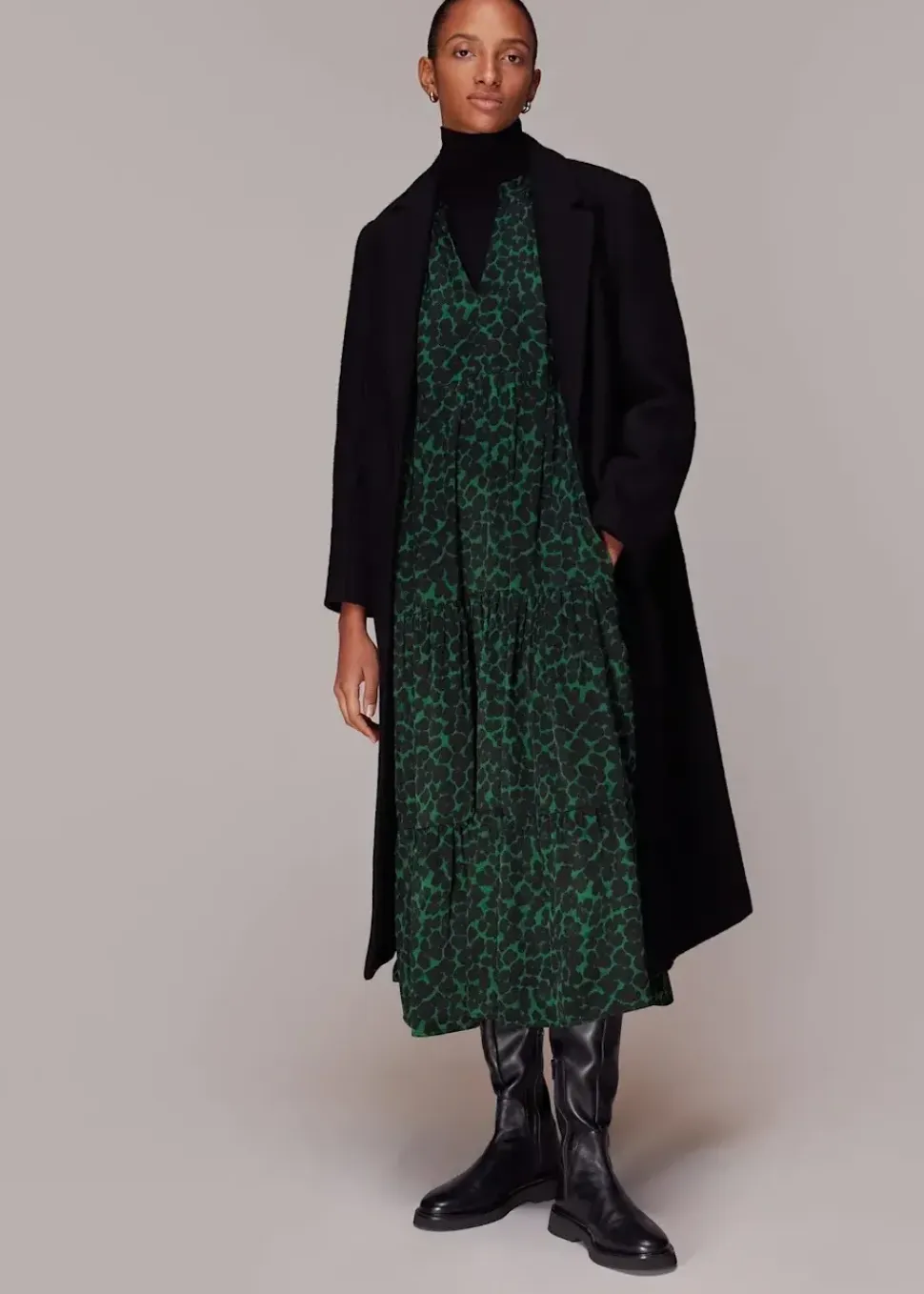 Smudge Animal Trapeze Dress-