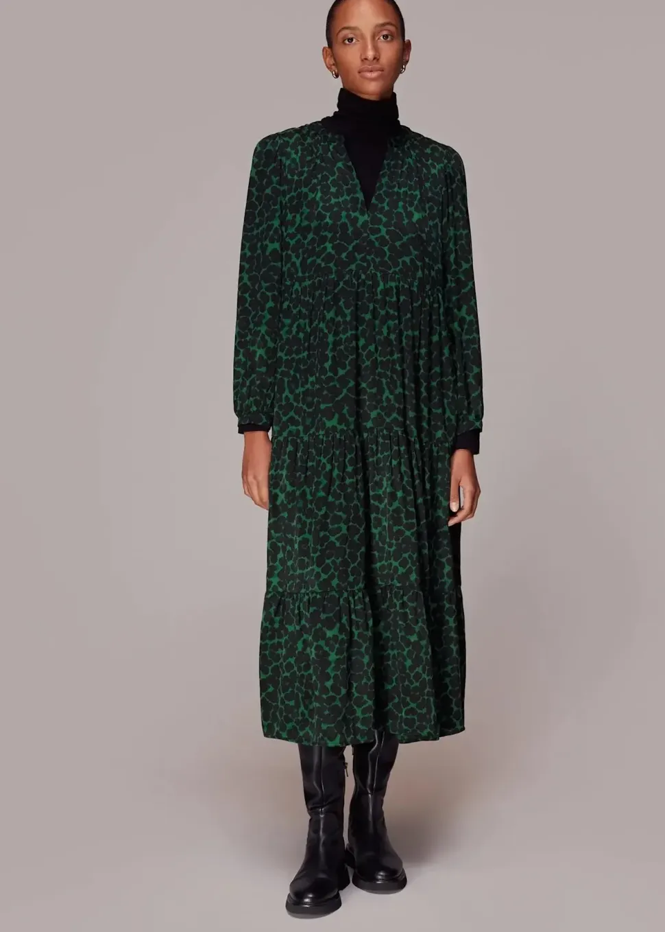 Smudge Animal Trapeze Dress-
