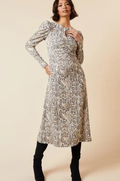 Snake Keyhole Midi Dress