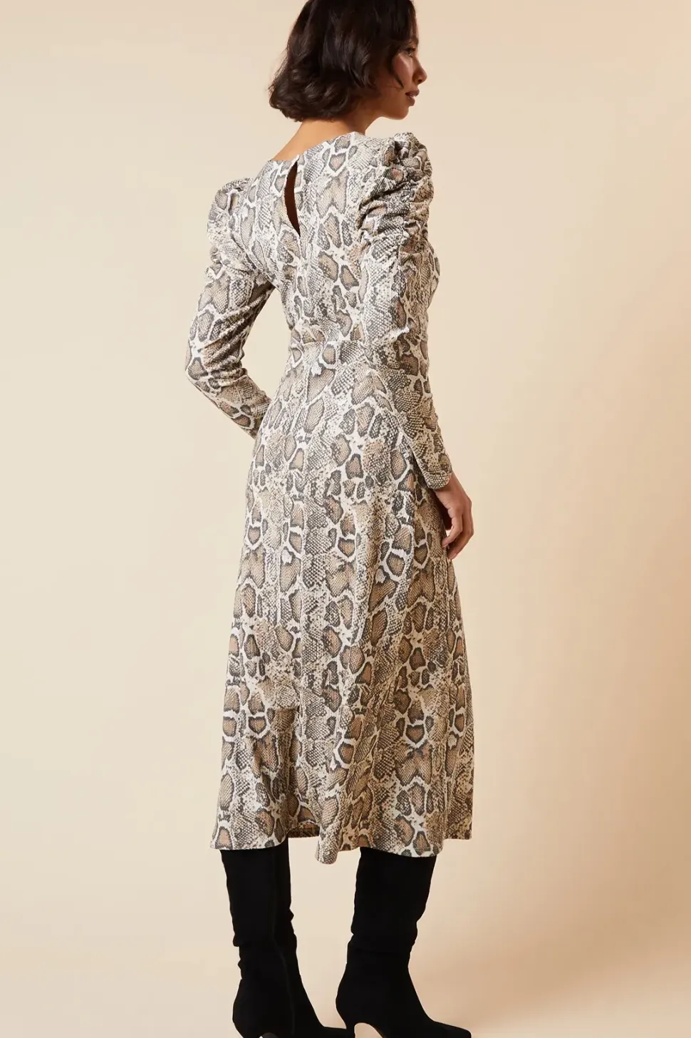Snake Keyhole Midi Dress