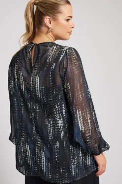 Snake Print Chiffon Blouse