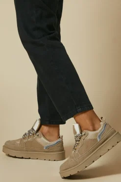 Sofia Faux Suede Lace Up Trainer