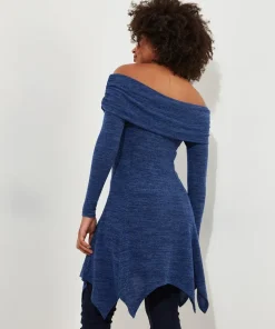 Soft Jersey Slim Fit Bardot Tunic