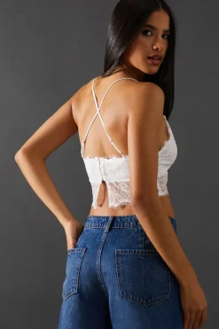 Soft Lace Cross Back Bralette