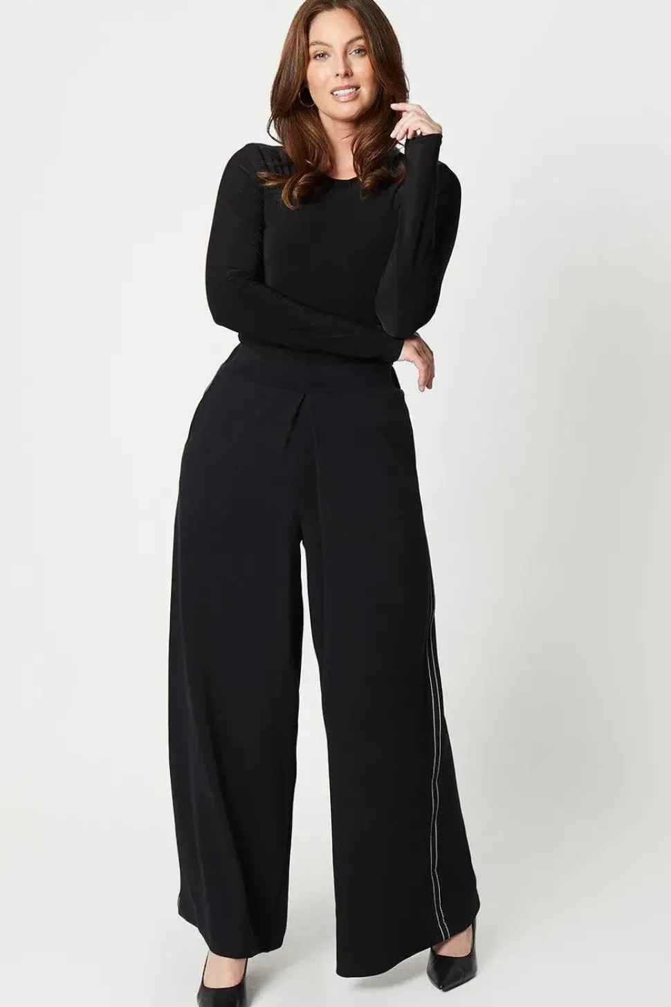 Soft Touch Jersey Palazzo Pull On Trouser
