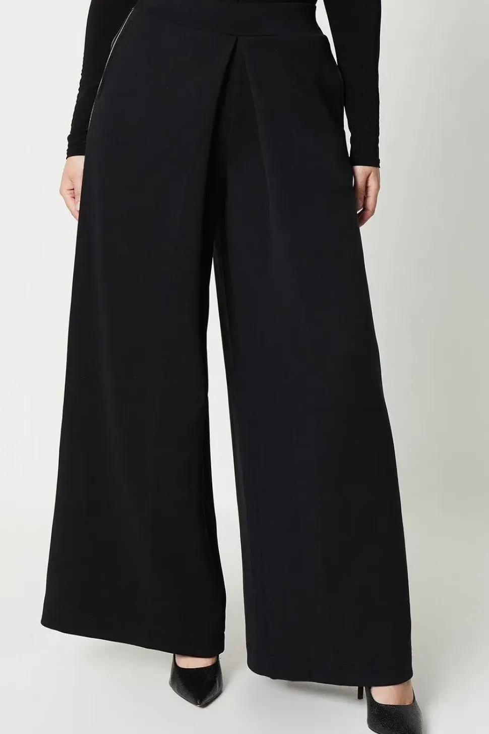 Soft Touch Jersey Palazzo Pull On Trouser