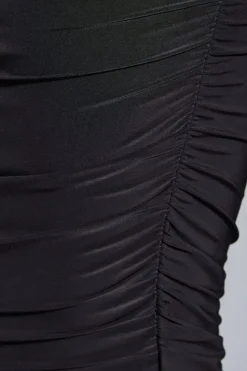 Soft Touch Ruched Column Maxi Skirt