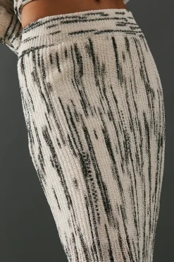 Space Dye Knitted Midaxi Skirt