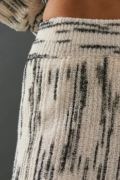 Space Dye Knitted Midaxi Skirt