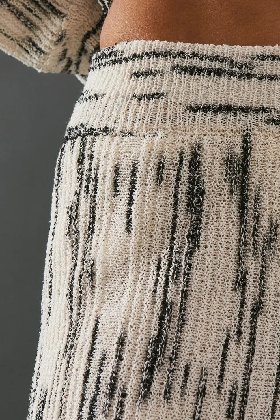 Space Dye Knitted Midaxi Skirt