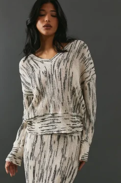 Space Dye Off The Shoulder Jumper