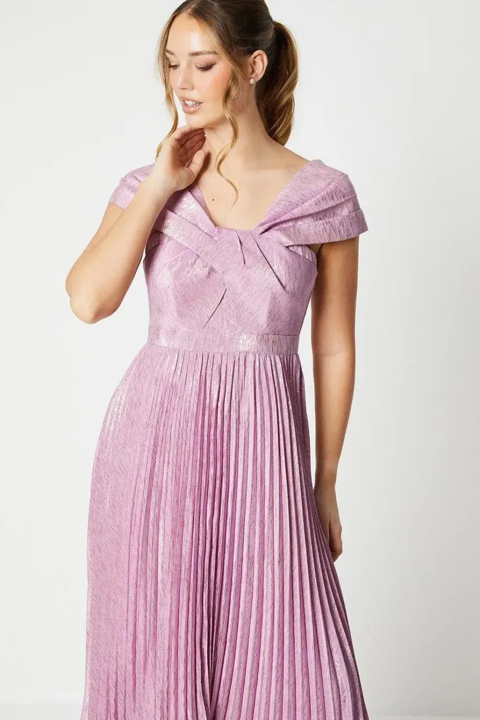 Sparkle Bardot Midi Dress