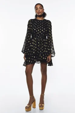 Sparkle Belted Mini Dress