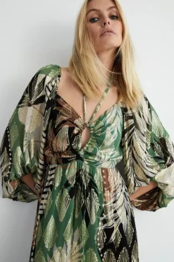 Sparkle Printed Maxi Dress