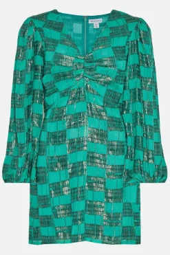 Sparkle Rainbow V Neck Mini Dress