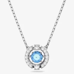 Sparkling Blue Dancing Crystal Necklace 5279425