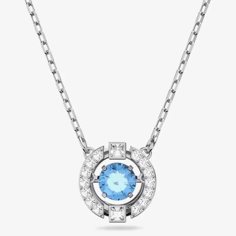 Sparkling Blue Dancing Crystal Necklace 5279425