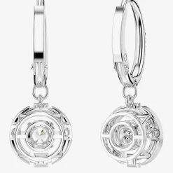 Sparkling Dance White Crystal Dropper Earrings 5504652